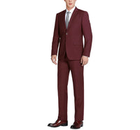 (46S) Regular Fit 2 Piece Burgundy Suit