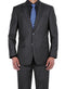 Vanderbilt Collection  - Classic 2 Piece Suit 2 Buttons Regular Fit In Charcoal Gray