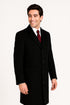 Black Cashmere Chesterfield Overcoat – 1920s Full Length Topcoat