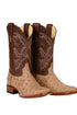 Men's Los Altos Ostrich Skin Wide Square Toe Boots -A