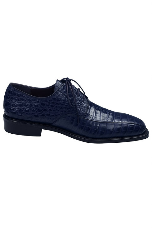 Los Altos Blue  Crocodile Bike Toe Shoes