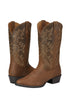 Ariat Men's Heritage R Toe Distressed Brown Western Boots