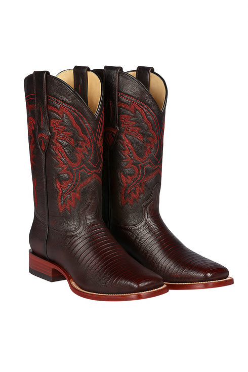 Botas Cuadrada de Armadillo Lizard Original