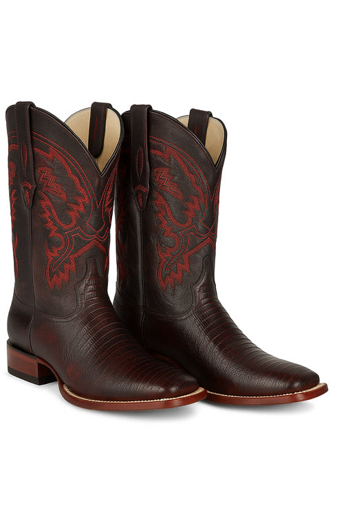 Botas Cuadrada de Armadillo Lizard Original