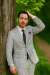 Men's 2pc Summer Seersucker Modern Fit Suit In Black Pinstripe