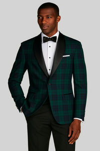 Plaid Dinner Jacket - Green Tartan Sportcoat