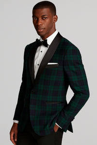 Plaid Dinner Jacket - Green Tartan Sportcoat