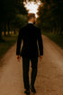 Double Breasted Six Button Black Velvet Tuxedo