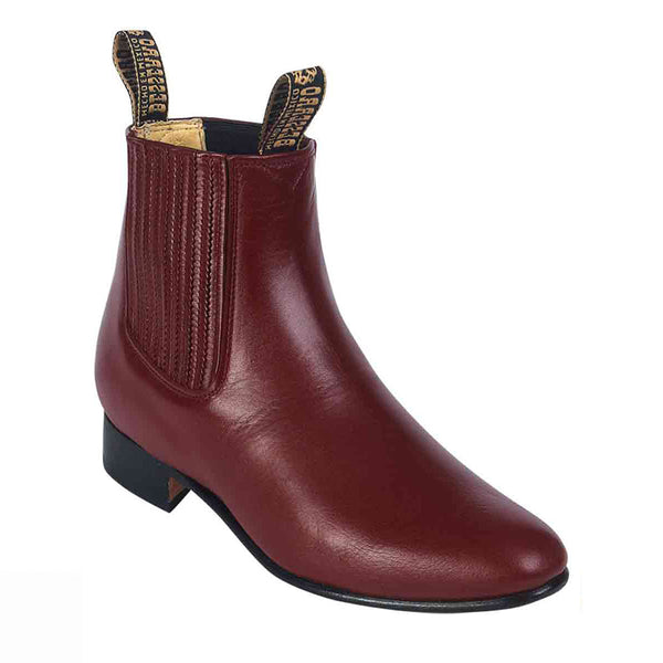 Mens Botines Charros Burgundy