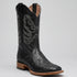 Men's White Diamonds Boots Black Hand-Tooled Western Boots Square Toe