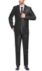 Black Regular Fit Sharkskin Italian Styled 2 Piece Suit