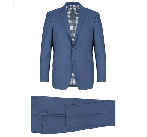 Blue Dress Suit Slim Fit 2 Piece Notch Lapel