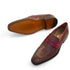 Mezlan Croco Embossed Penny Loafer Burgundy / Dark Cognac (21081)