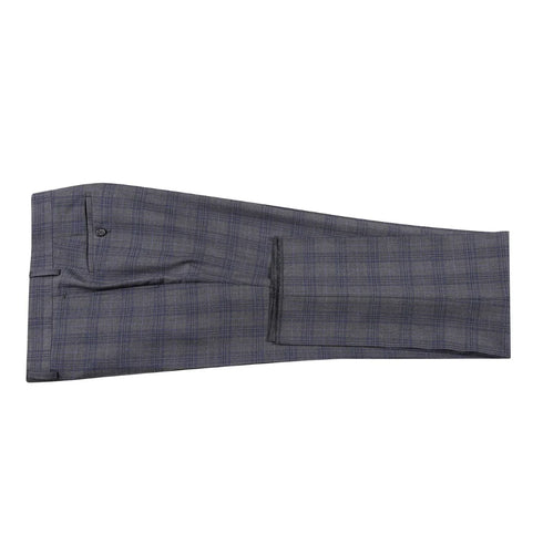 English Laundry Collection - 2 Piece Slim Fit Gray Plaid Notch Lapel Suit