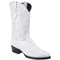 White Crocodile print cowboy boots