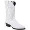 Mens White Diamond Boot White Crocodile Print Boots J-Toe