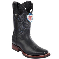 Mens Cowboy Boots Square Toe Black - Wild West Boots