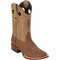 Brown Square Toe Cowboy Boots - Wild West Boots