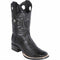 Mens Ostrich Belly Square Toe Western Boots