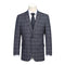 Lozano Collection - Men's 2 Piece Regular Fit Gray Windowpane Suit