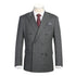 Men's 2 Piece Slim Fit Gray Check Double Breasted Suit