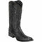 Black ostrich cowboy boot