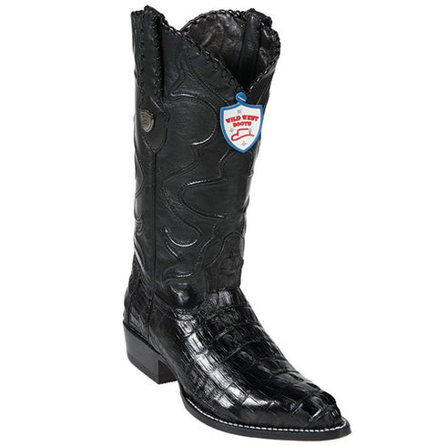 Men's Caiman Tail Cowboy Boots J Toe - VaqueroBoots.com - 4