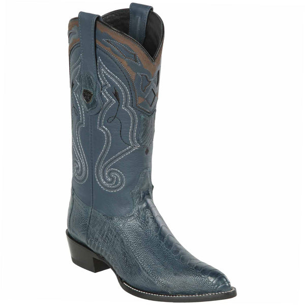 Blue Ostrich Cowboy Boot