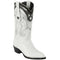 White Ostrich leg western Boot