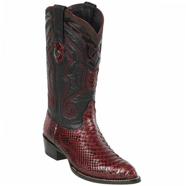 Burgundy Snakeskin Cowboy Boot