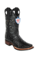Wild West Botas de Avestruz Horma Rodeo Black