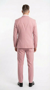 Vitali Brand Modern Fit Men’s Light Pink Formal Suit - Blush Color