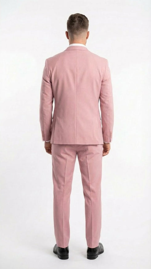 Vitali Brand Modern Fit Men’s Light Pink Formal Suit - Blush Color