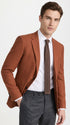 Men’s Burnt Orange Suit Jacket – 2 Button Notch Lapel Formal Blazer