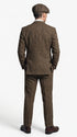 Men's Thomas Shelby Brown Herringbone 3-Piece Suit – Peaky Blinders 1920s Vintage-Style Suit with Matching Vest & Trousers