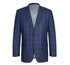 Mens Classic Fit Two Button Windowpane Plaid Blazer
