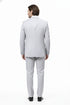 Men’s Very Light Gray Three-Piece  Wedding Suit 2 Buttons Modern or Slim Fit  Ash Bone Color Steel Grey