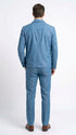 Men’s Light Blue Walking Suit – 2 Piece Casual Leisure Set with Zip Front Jacket Denim Style