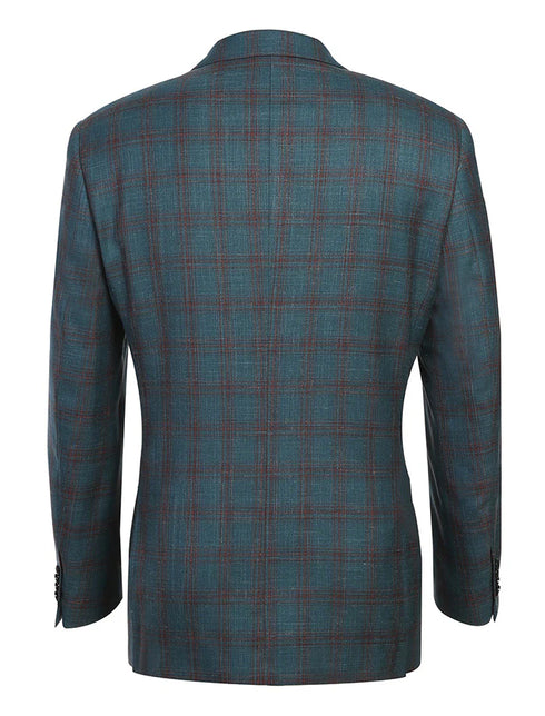 Regular Fit Wool & Linen Windowpane Blazer