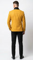 Men's Gold Shawl Lapel Blazer Tuxedo Dinner Jacket – Luxury Formal Blazer Jacket for Wedding, Party and Evening Events