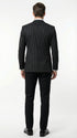 Men’s Black Pinstripe Blazer – Classic Tailored Formal Jacket for Business, Office and Evening Wear