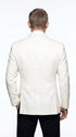 Men’s James Bond Style Ivory Dinner Jacket, White Tuxedo Blazer for Wedding, Prom and Black Tie Events