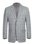 Lozano Collection - Men's 2 Piece Regular Fit Gray Plaid Suit