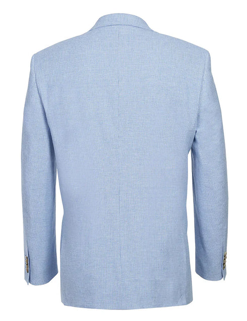 (36S, 38R, 42R, 44S) Regular Fit Linen/Cotton Light Blue Sport Coat