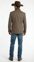Men’s Brown Herringbone Tweed Cowboy Western Blazer – Classic Country Sport Coat Jacket for Ranch Wear,  Cowboy Jacket