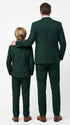 Dad & Son Matching Dark Green 3-Piece Suits – Father and Son Wedding Formal Suits