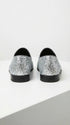 Men's Silver Gray Glitter Loafers | Sparkly Dress Shoes for Wedding, Prom, Party & Formal Events