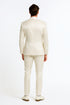Men’s Champaign Ivory  Jacquard Paisley Tuxedo Suit with Satin Shawl Lapel – Elegant Wedding and Prom Outfit By Rossiman