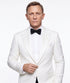 Men’s Pure White Dinner Jacket Blazer – James Bond Style Formal Tuxedo Blazer for Wedding, Black Tie & Evening Wear