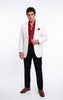 Tony Montana’s White Blazer Red Shirt Black Pants – Men’s White Blazer Outfit with Red Shirt and Black Trousers for Party, Wedding and Vintage Style Wear